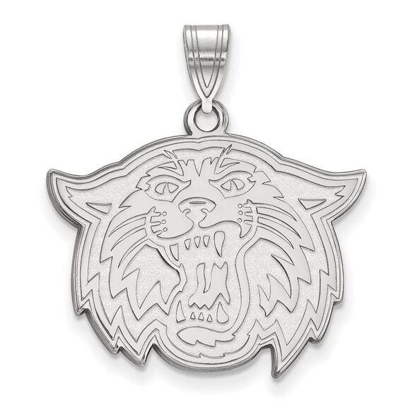10k White Gold Villanova U. Large Mascot Pendant